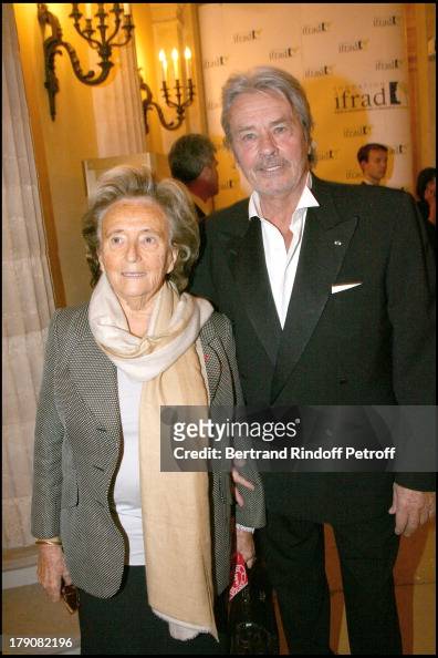 Bernadette Chirac and Alain Delon at The 5th Gala Ifrad At Comedie ...