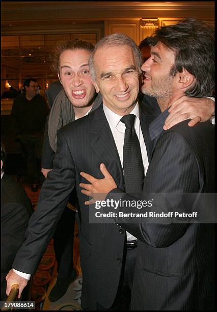 Darius Langmann, Alain Terzian and Thomas Langmann, co-winner 2009 at The Daniel Toscan Du Plantier Award For Best Producer Ceremony 2009.