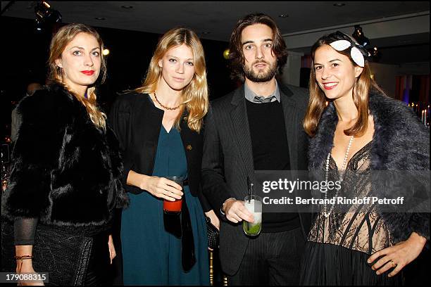 Laure De Clermont Tonnerre, Masha Et Dimitri Rassam, Victoire De Pourtales at Fundraising Aem Dinner Held At L'Espace Cardin In Paris In Aid Of...