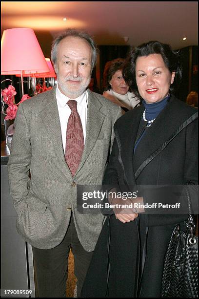 Jerome Clement and guest at Premiere Party For "La Traversee Du Desir" By Arielle Dombasle .