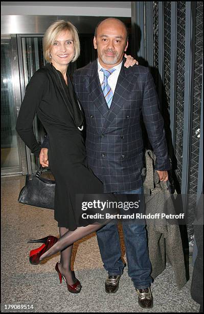 Melita Toscan Du Plantier and Christian Louboutin at Premiere Party For "La Traversee Du Desir" By Arielle Dombasle .