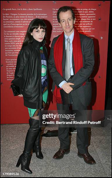 Christophe Barbier and wife Yamini at Premiere Party For "La Traversee Du Desir" By Arielle Dombasle .