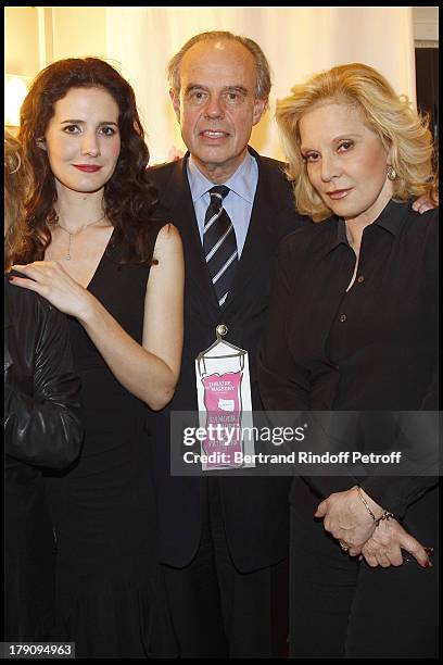 Chloe Lambert, Frederic Mitterrand, Sylvie Vartan at The Exclusive Show Of The Theatre Production L'Amour, La Mort, Les Fringues At The Theatre...