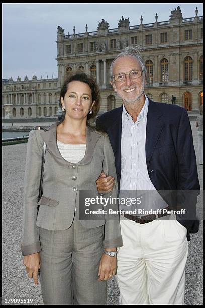 Renzo Piano and wife Milly at Exhibition - Xavier Veilhan's Sculptures Displayed In The Royal Court Gardens Of Chateau De Versailles .