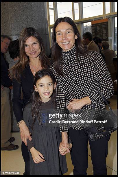 Princesse Ariane Poniatowski with sister and niece at The Reve D'Enfants Matinee Performance Of Swan Lake At The Opera Bastille Featuring Rudolf...
