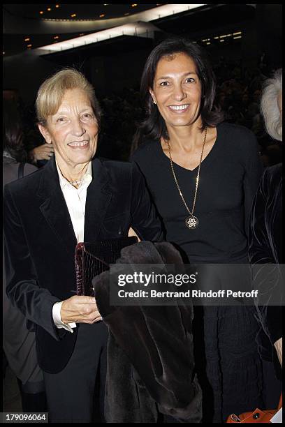 Agnes Cromback and mother Marie Emmanuelle Huyghues Despointes at The Reve D'Enfants Matinee Performance Of Swan Lake At The Opera Bastille Featuring...