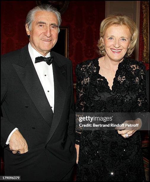 Baron and Baroness Ernest-Antoine Seilliere at The Traditional Christmas Dinner Held At The British Embassy In Paris.