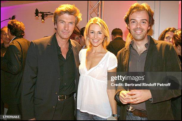 Philippe Caroit, Anne Charlotte Pontabry and guest at Press Conference For "On Se Retrouve Sur TF1".