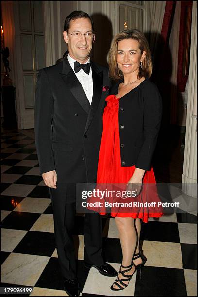 Nicolas Bazire and wife Fabienne at The Traditional Christmas Dinner Held At The British Embassy In Paris.