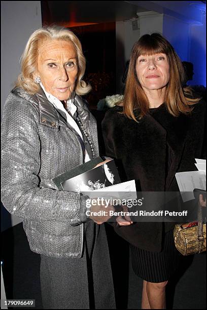 Micheline Maus, Mathilde De Rothschild at The 20th Anniversary Party For The Thaddaeus Ropac Gallery In Paris. Concert Held At Cardin Space In Paris.