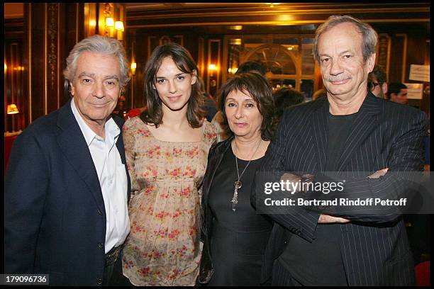 Pierre Arditi, Emilie Chesnais, and parents Patrick Chesnais and Josiane Stoleru at Clotilde Courau, Star Of "Faisons Un Reve," Celebrates Her 40th...