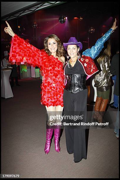 Pia De Brantes, Princesse Hermine De Clermont Tonnerre at Pia De Brantes' 50h Birthday Celebration At The Pavillon Gabriel In Paris.