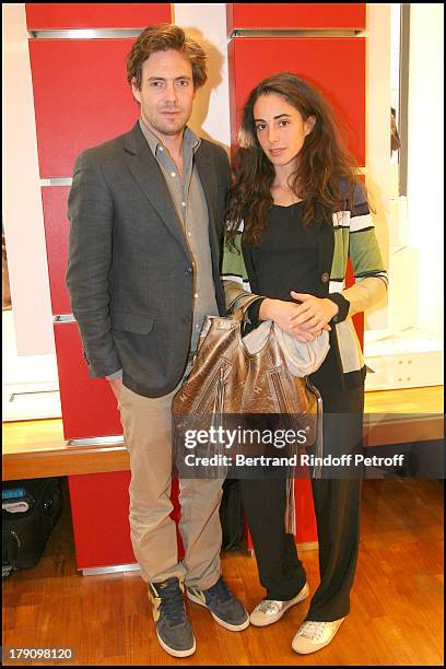 Arthur De Kersauson and wife Clotilde D'Urso at Hogan Boutique Charity Party To Benefit "Best Buddies".