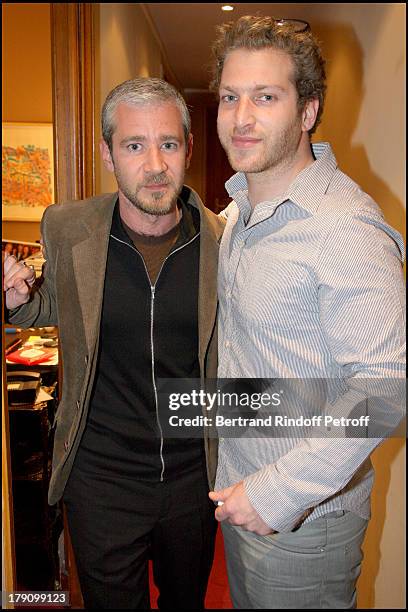 Frederic Arditi and Emmanuel Murat at "L'Eloignement" By Loleh Bellon At Theatre Edouard VII.