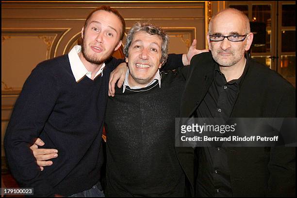 Darius Langmann, Alain Chabat and Alain Cohen at "Tresor", The Last Film By The Late Claude Berri - Tribute.