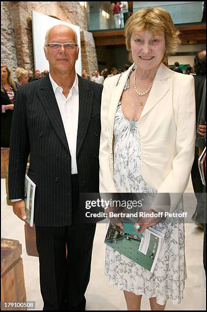 Marisa Bruni Tedeschi and Martin Egel at Inauguration Of The New Venue, The Punta Della Dogana Gallery, Showing Francois Pinault's Art Collection.