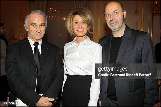 Alain Terzian, Anne Florence Schmitt, Cedric Klapisch at The Chaumet's Cocktail Party For Cesar's Revelations 2011 At Musee Chaumet, Followed By...