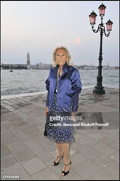 Micheline Maus at Inauguration Of The New Venue, The Punta Della Dogana Gallery, Showing Francois Pinault's Art Collection.