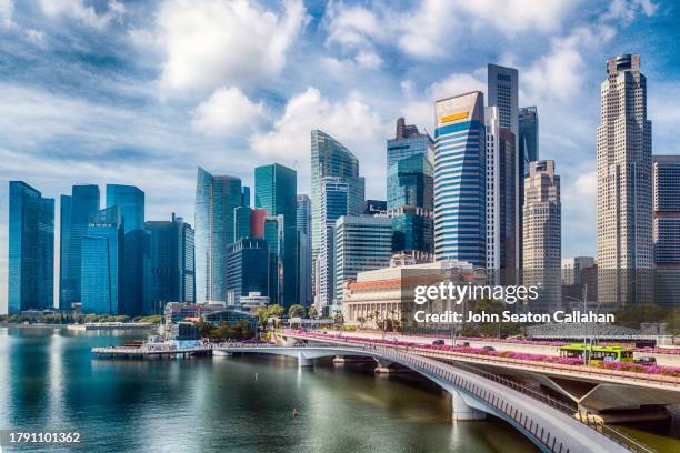 singapore, marina bay - singapore skyline stock pictures, royalty-free photos & images