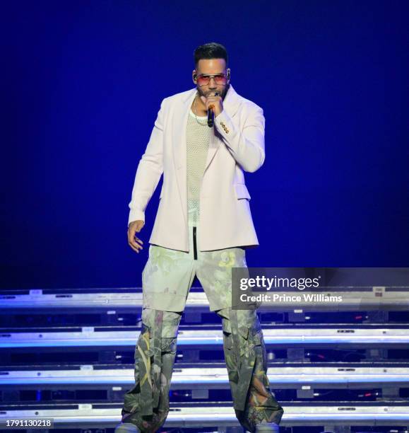 Singer Romeo Rnb Singer Romeo Santos performs in concert during his
