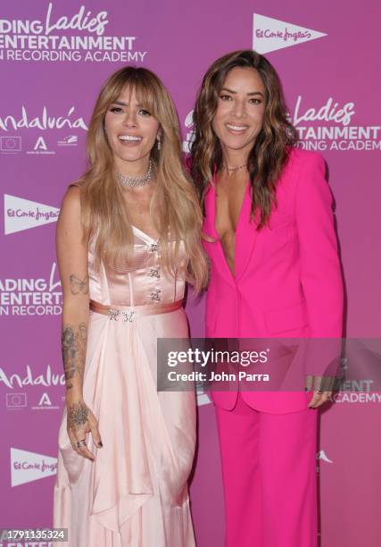 Kany García and Jocelyn Trochez attend the Leading Ladies of Entertainment Presentation and Luncheon during the 24th annual Latin Grammy Awards at La...