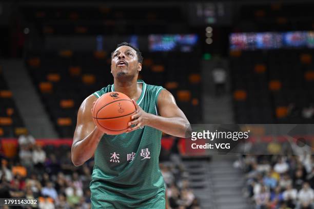 American former basketball player Paul Pierce attends a basketball star game on November 12, 2023 in Dongguan, Guangdong Province of China.