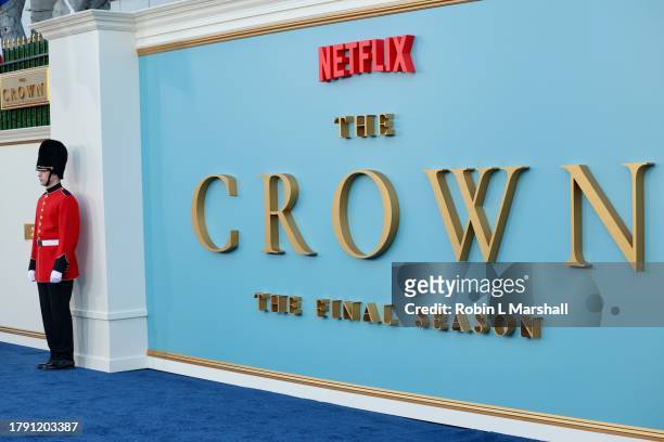 Los Angeles Premiere of Netflix's "The Crown" Season 6 Part 1 at Regency Village Theatre on November 12, 2023 in Los Angeles, California.