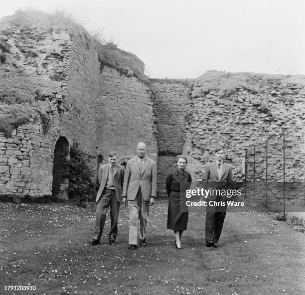 Prince Henry, Duke of Gloucester , and Princess Alice, Duchess of Gloucester , with their sons Prince Richard and Prince William at Barnwell Manor,...