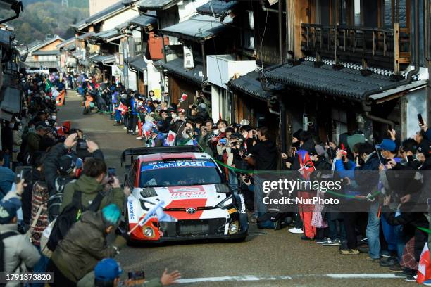 Takamoto Katsuta from Japan and Aaron Johnston from Ireland, of Team Toyota Gazoo Racing WRT, are competing in their Toyota GR Yaris Rally1 Hybrid...