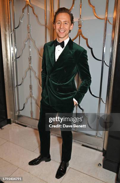 Tom Hiddleston attends The 67th Evening Standard Theatre Awards at Claridge's Hotel on November 19, 2023 in London, England.