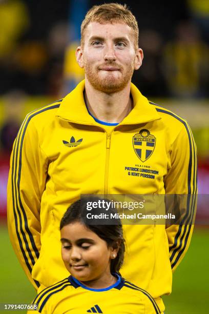 Dajen Kulusevski of Sweden looks on during the UEFA EURO 2024 European qualifier match between Sweden and Estonia at Friends Arena on November 19,...
