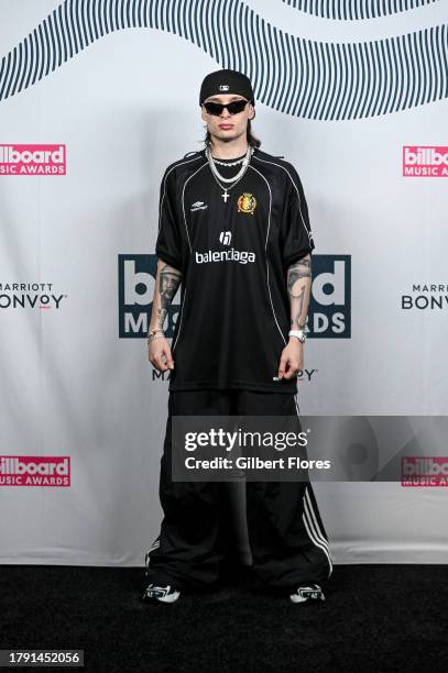 Peso Pluma at the 2023 Billboard Music Awards on November 19, 2023 at The Mayan in Los Angeles, California. The show will air on November 19, 2023 on...