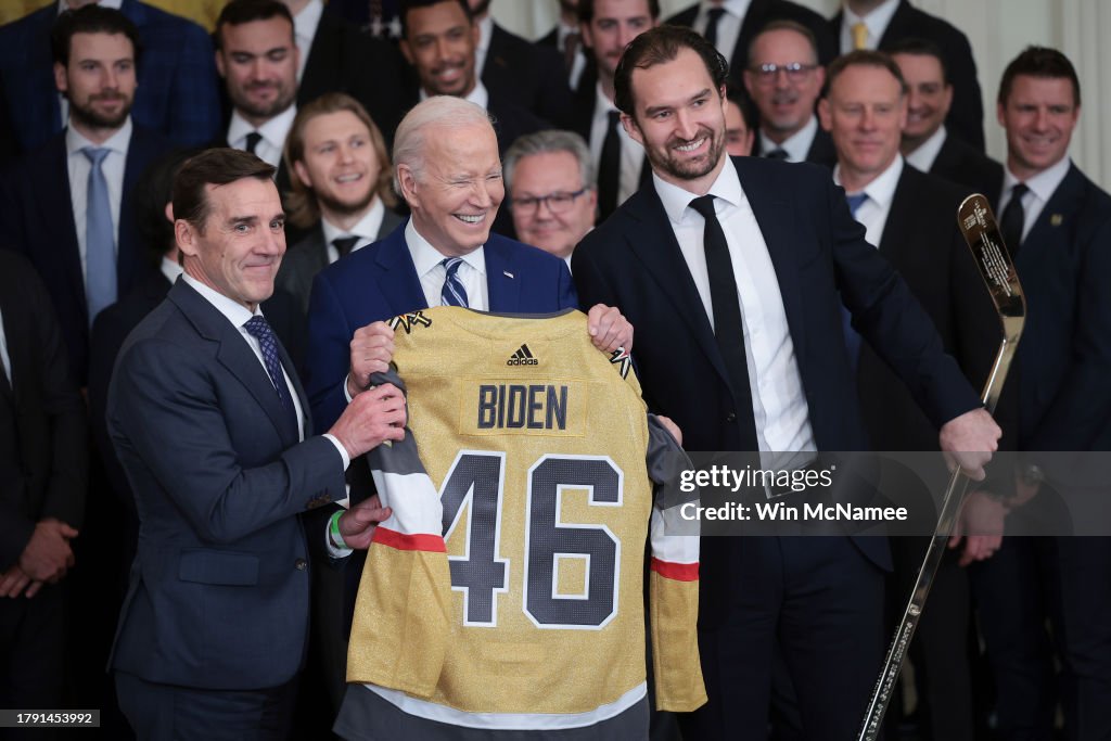 President Biden Hosts Stanley Cup Champion Vegas Golden Knights At White House