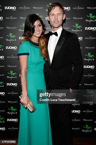 Elissa Shay and actor Scott Haze attends Bungalow 8 & James Franco Venice Film Festival Premiere Party for Child of God and Palo Alto during the 70th...