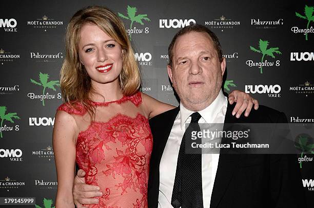 Producer Harvey Weinstein and Federica Amati attend Bungalow 8 & James Franco Venice Film Festival Premiere Party for Child of God and Palo Alto...