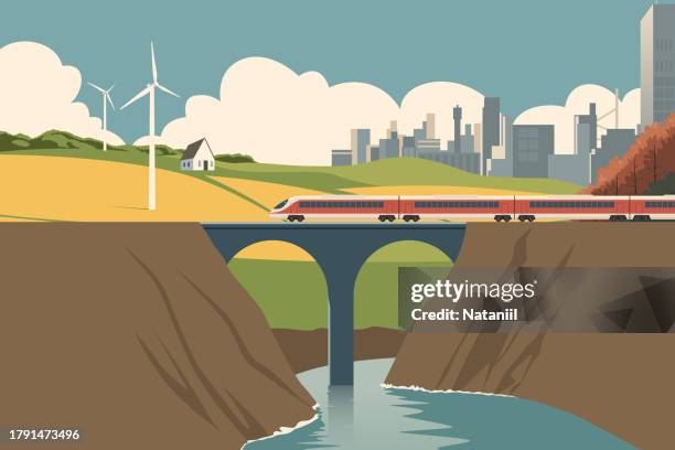 ilustrações de stock, clip art, desenhos animados e ícones de journey - ponte ferroviária
