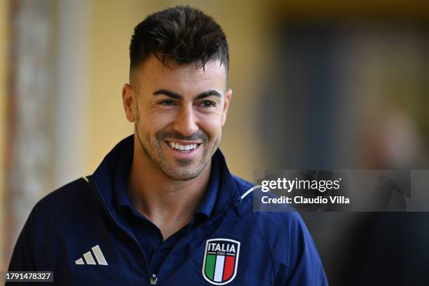 Stephan El Shaarawy looks on before the Italy training session at Centro Tecnico Federale di Coverciano on November 13, 2023 in Florence, Italy.