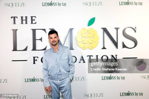 Taylor Lautner attends the Inaugural Lemons Foundation Gala hosted by Taylor & Taylor Lautner at 1 Hotel West Hollywood on November 12, 2023 in West...