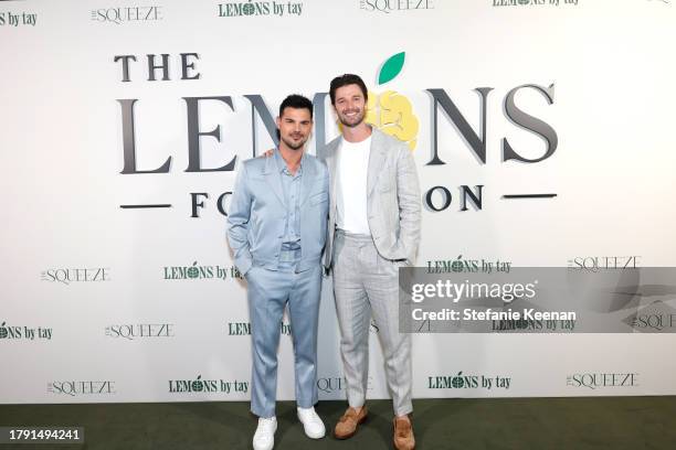 Taylor Lautner and Patrick Schwarzenegger attend the Inaugural Lemons Foundation Gala hosted by Taylor & Taylor Lautner at 1 Hotel West Hollywood on...