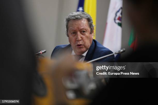 Former president of Guatemala Vinicio Cerezo during a meeting of the Chair of Ibero-American Integration 'The necessary pillars to build the...