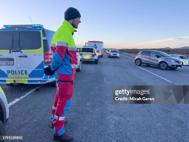 Residents were allowed to enter Grindivik for a few hours to retrieve belongings on November 13, 2023 in Grindavik, Iceland. Iceland has declared a...