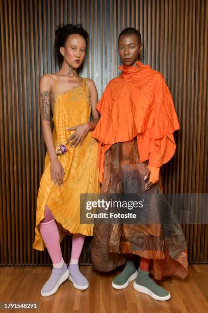 Backstage during the Lino Villaventura fashion show as part of the Sao Paulo Fashion Week N56 on November 12, 2023 in Sao Paulo, Brazil.