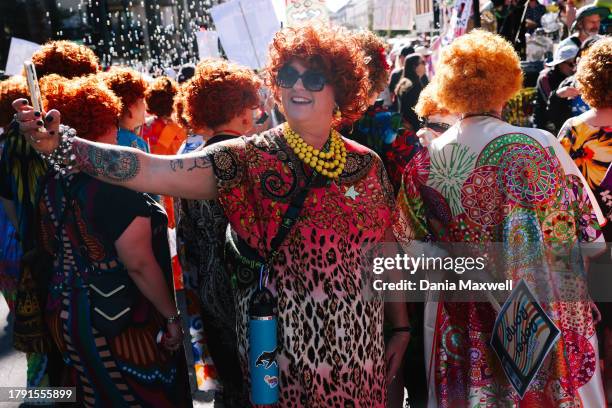 Pasadena, CA A crowd of people dressed as Helen Roper from Three's Company participate in the 44th Occasional Pasadena Doo Dah Parade, an off-beat...