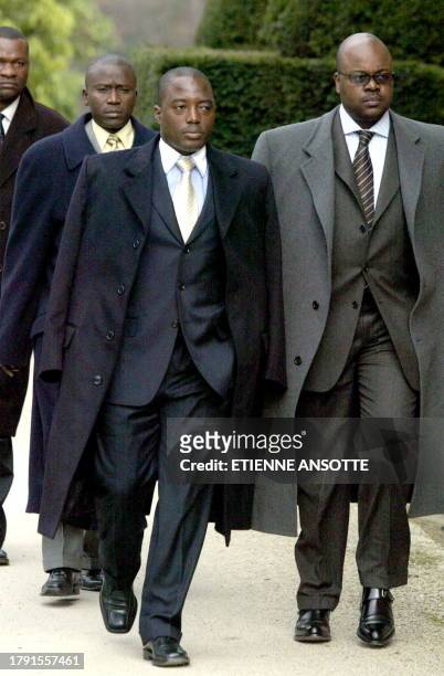 The president of the Democratic Republic of Congo, Joseph Kabila , arrives at Val Duchesse in Brussels for a meeting with Belgian businessmen 09...