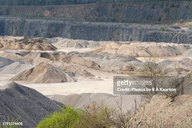 tunstead quarry, lime and cement works, buxton, derbyshire, uk, april 2022 - cement factory stock pictures, royalty-free photos & images