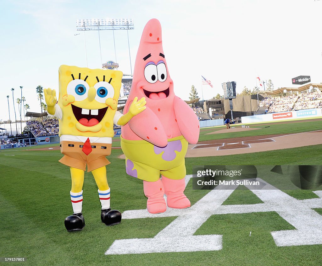 Celebrities At The Los Angeles Dodgers Game