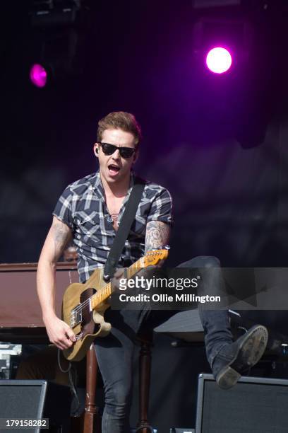 Danny Jones of McFly performs on stage on Day 1 of Fusion Festival 2013 at Cofton Park on August 31, 2013 in Birmingham, England.