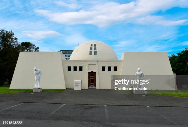 ásmundarsafn sveinsson sculpture museum - reykjavík art museum - façade and dome, reykjavík, iceland - reykjavik stock pictures, royalty-free photos & images