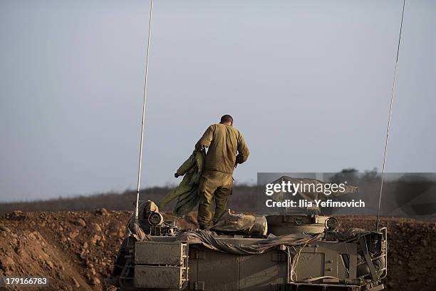 Israeli artillery corp seen on September 1, 2013 near the border with Syria, in the Israeli-annexed Golan Heights. Tension's are rising in Israel...