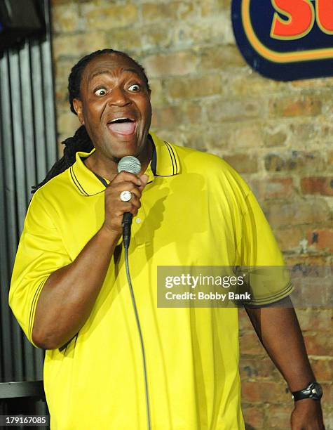 Jimmy Mack performs at The Stress Factory Comedy Club on August 31, 2013 in New Brunswick, New Jersey.